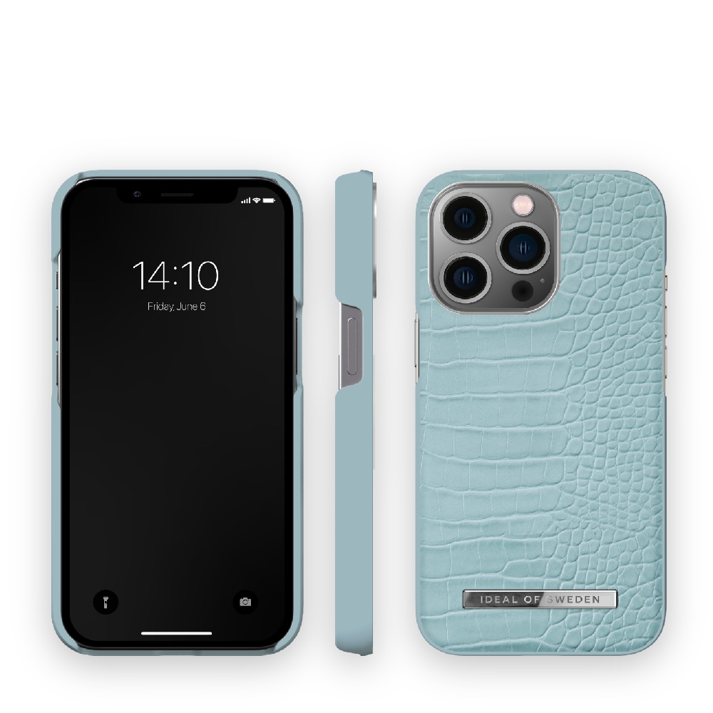 IDEAL OF SWEDEN Mobilcover Soft Blue Croco til iPhone 13 Pro