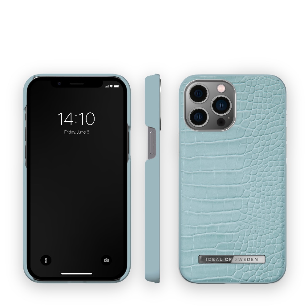 IDEAL OF SWEDEN Mobilcover Soft Blue Croco til iPhone 13 Pro Max