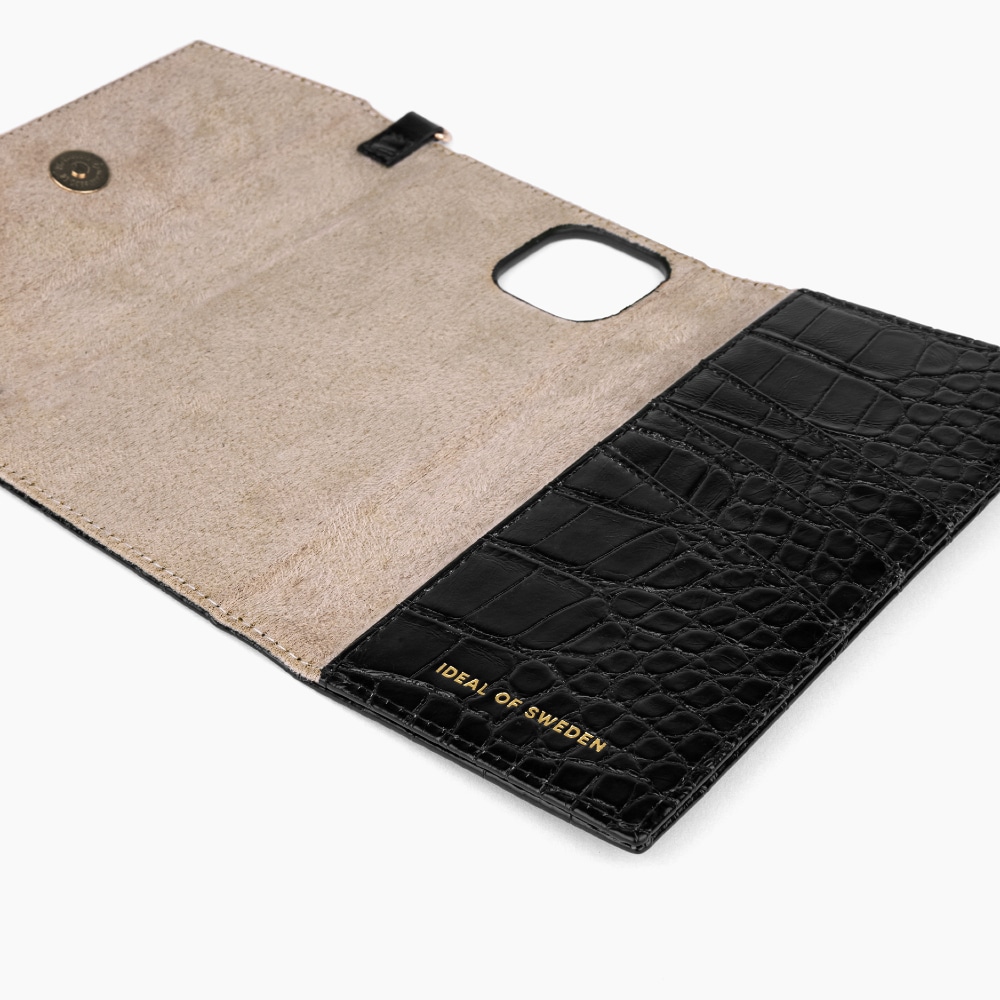 IDEAL OF SWEDEN Pung-cover Black Croco til iPhone 11/XR