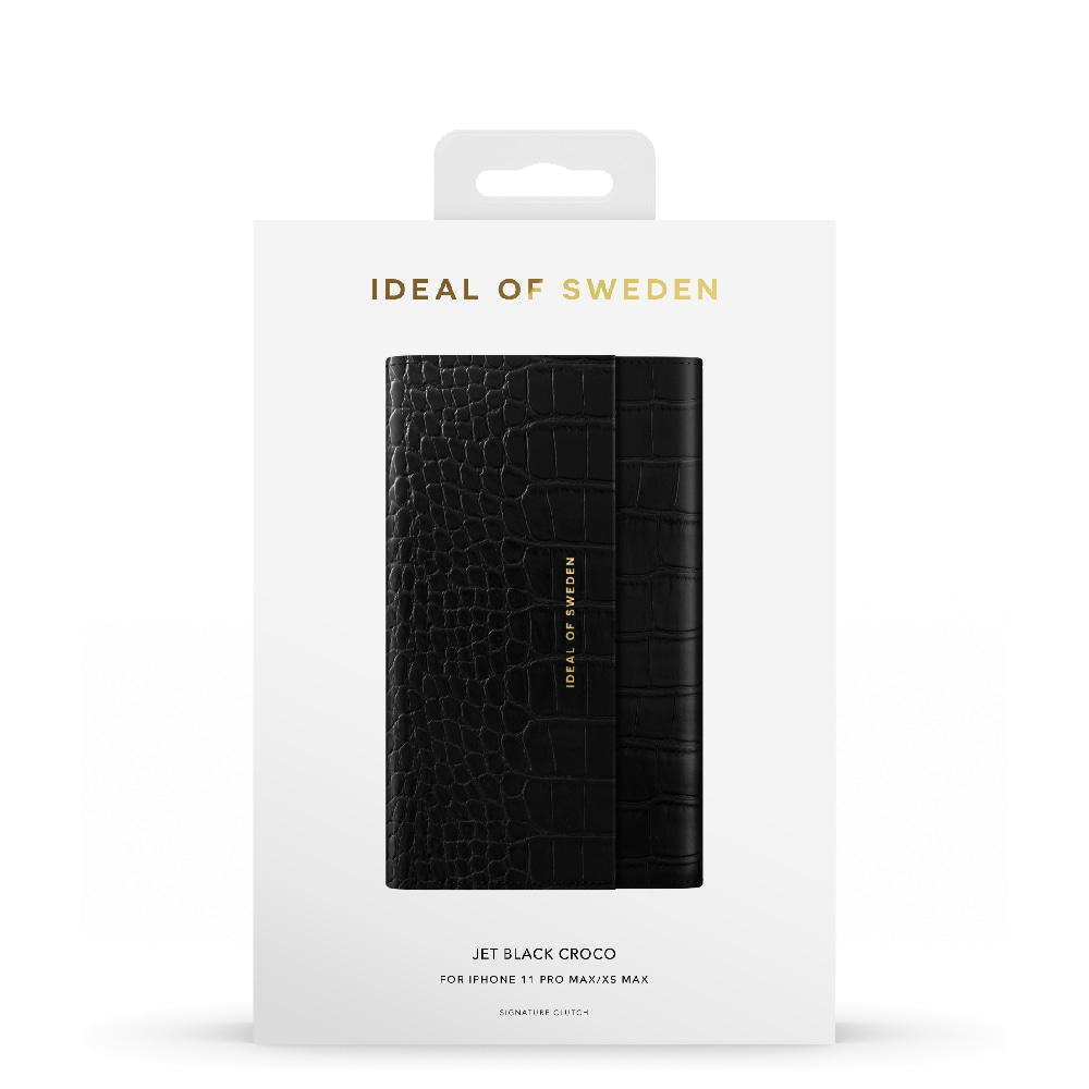 IDEAL OF SWEDEN Pung-cover Jet Black Croco til iPhone 11 Pro Max/XS Max