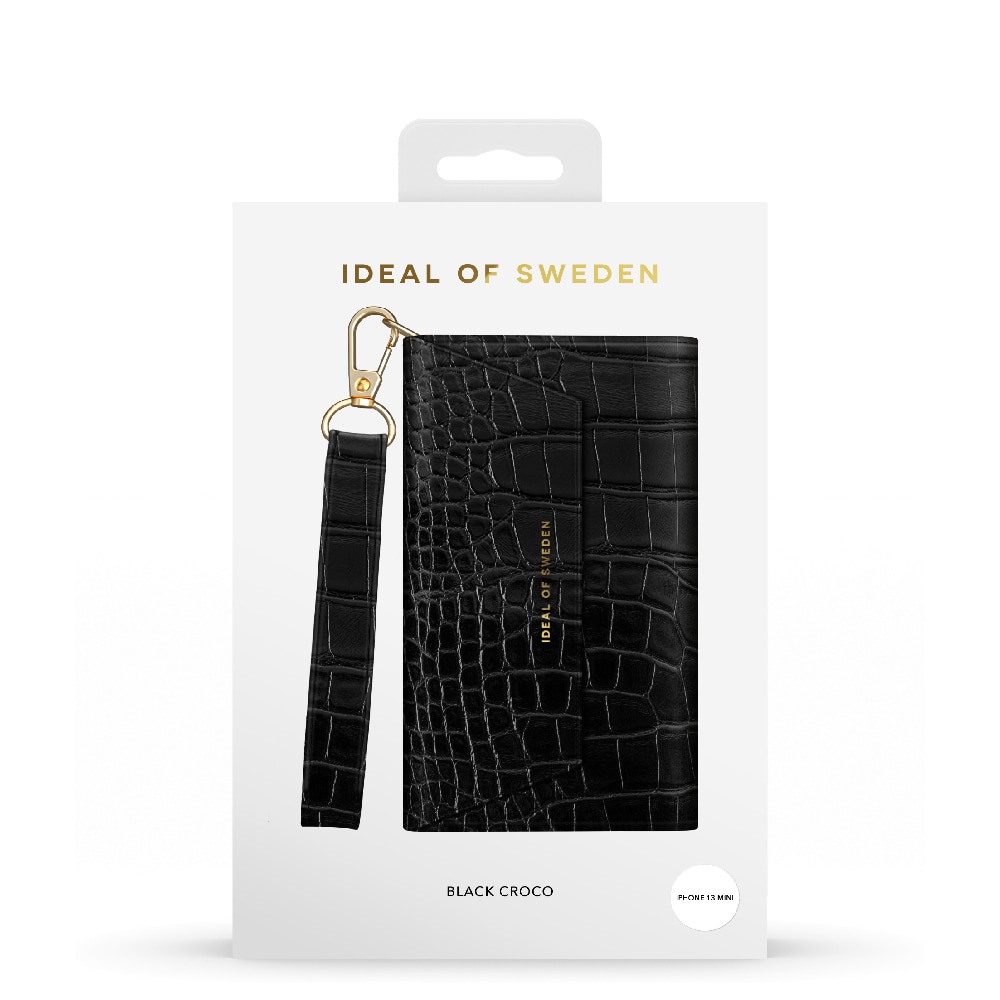 IDEAL OF SWEDEN Pung-cover Black Croco til iPhone 13 mini