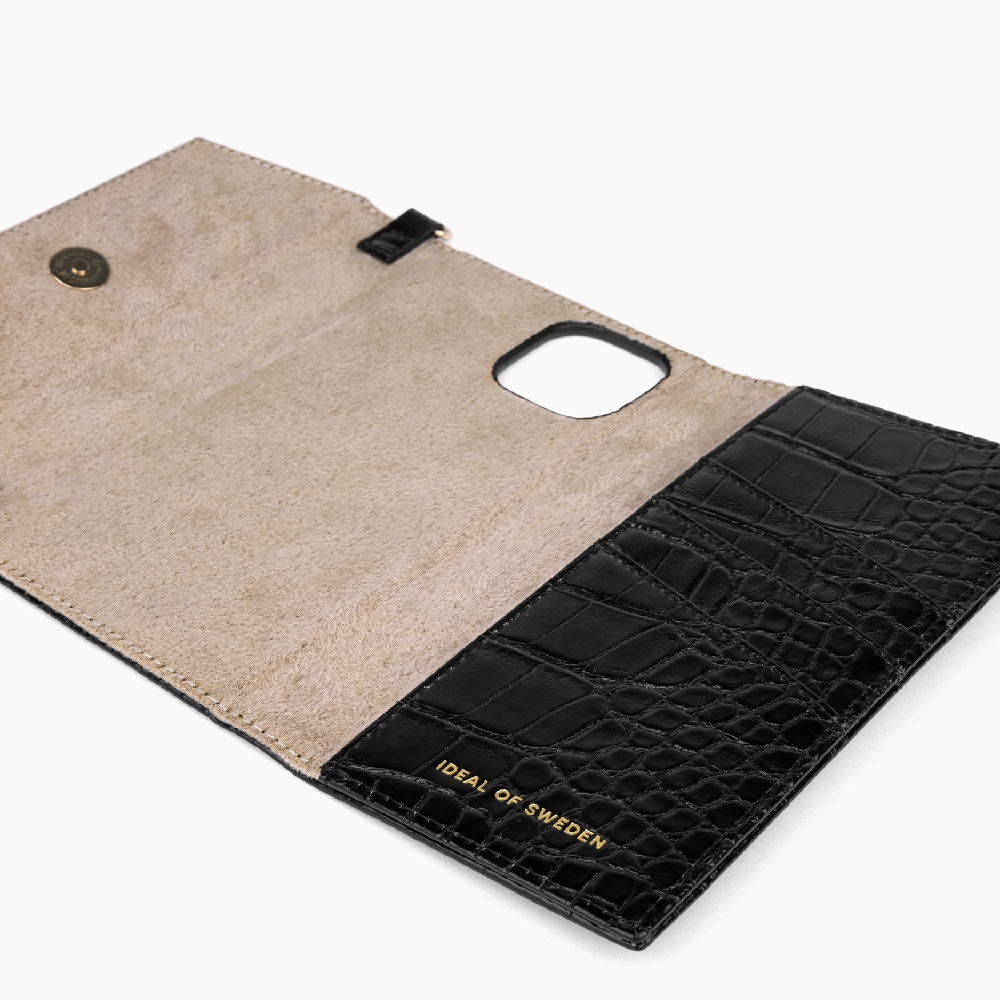 IDEAL OF SWEDEN Pung-cover Black Croco til iPhone 12 Pro Max