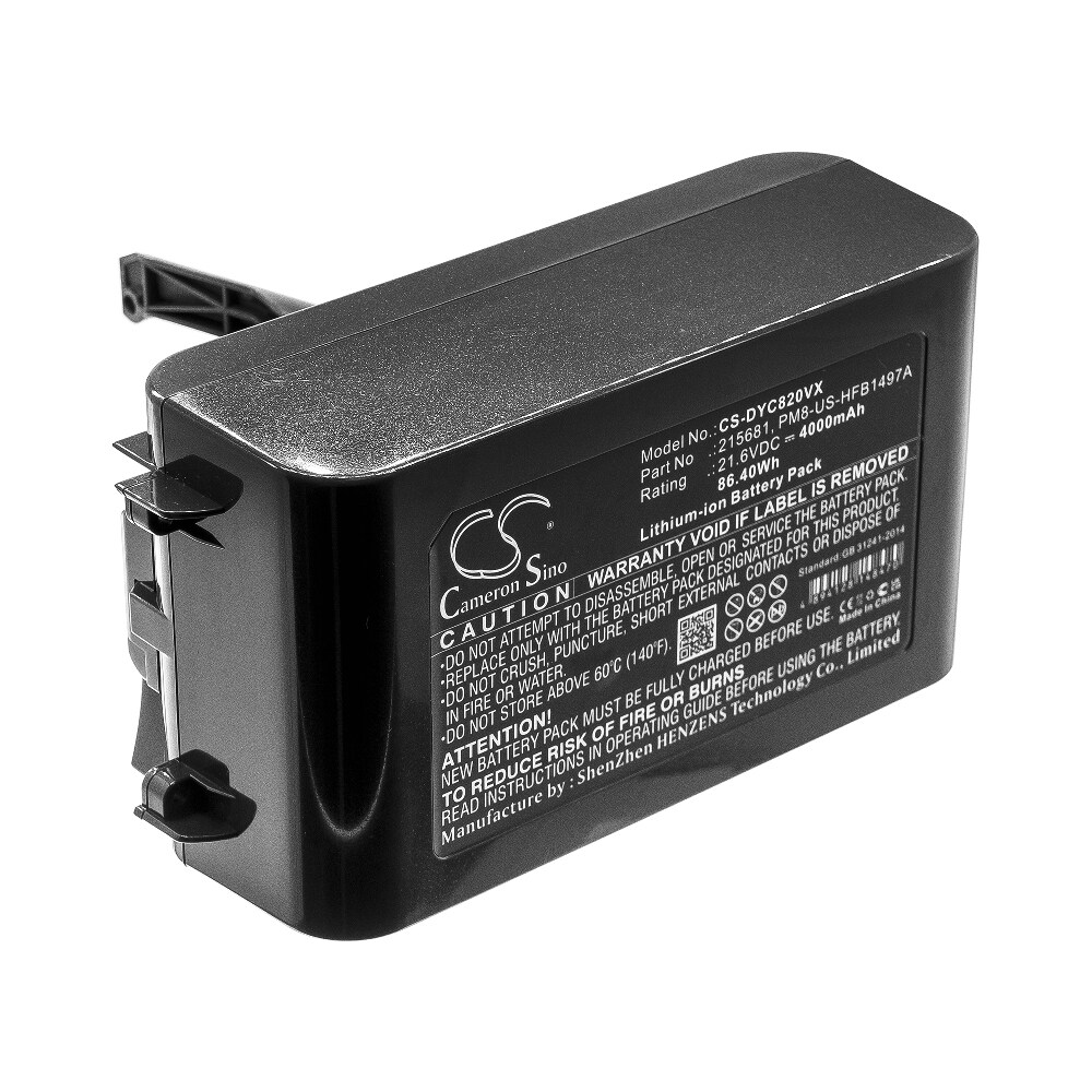 Erstatningsbatteri 215681 og PM8-US-HFB1497A til Dyson