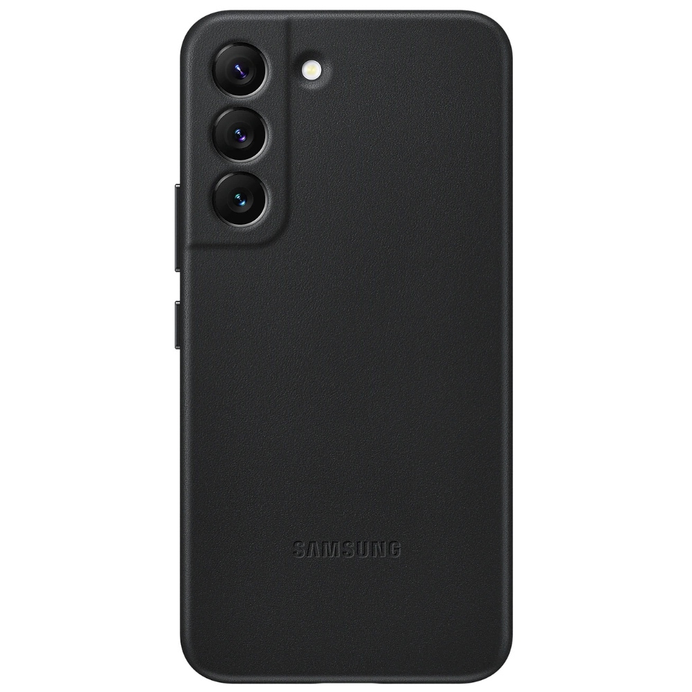 Samsung Leather Cover EF-VS901 til Galaxy S22 Sort