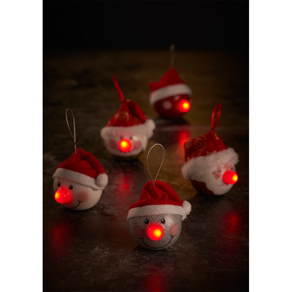 Day LED-juletræskugle - Nisse/Julemand-  7cm