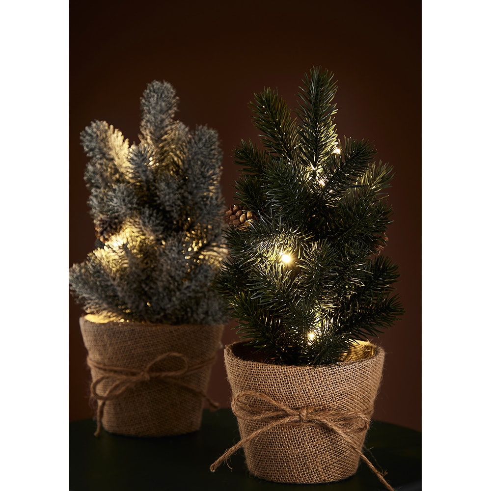 Day LED-Jultræ i krukke h33cm - Snö