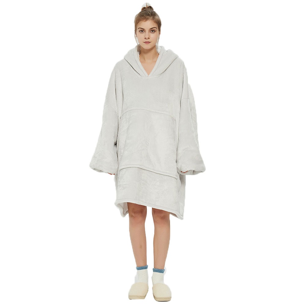 Oversized hoodie - Lysegrå