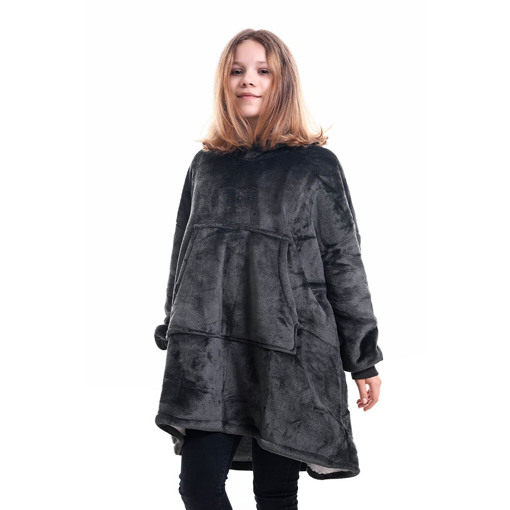 Oversized hoodie - Mørkegrå 84cm