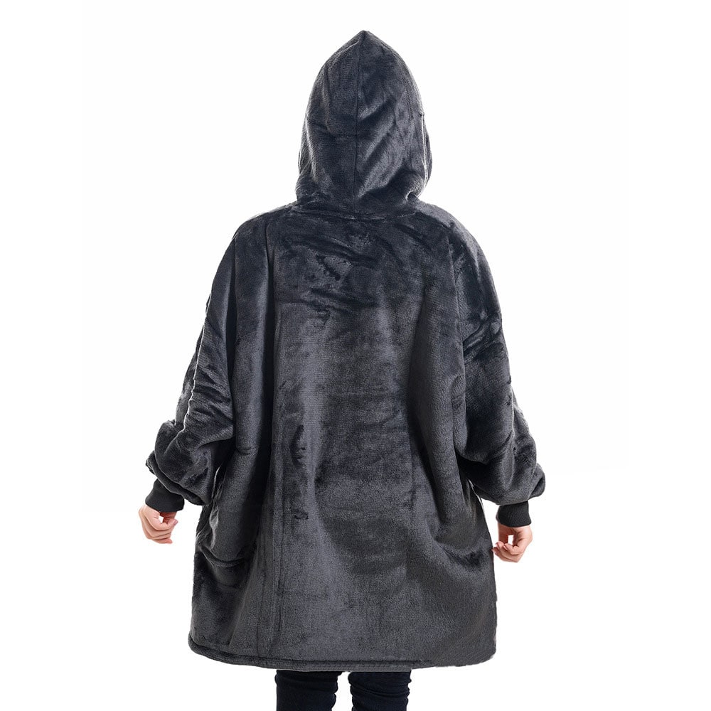 Oversized hoodie - Mørkegrå 84cm