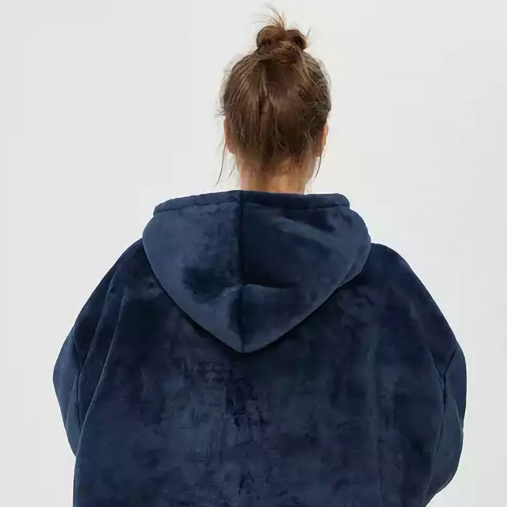 Oversized hoodie - Marineblå 120cm