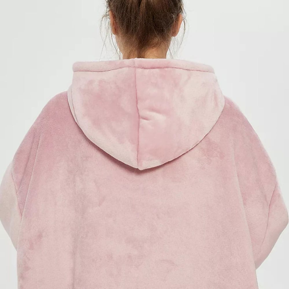 Oversized hoodie - Lyserød 120cm