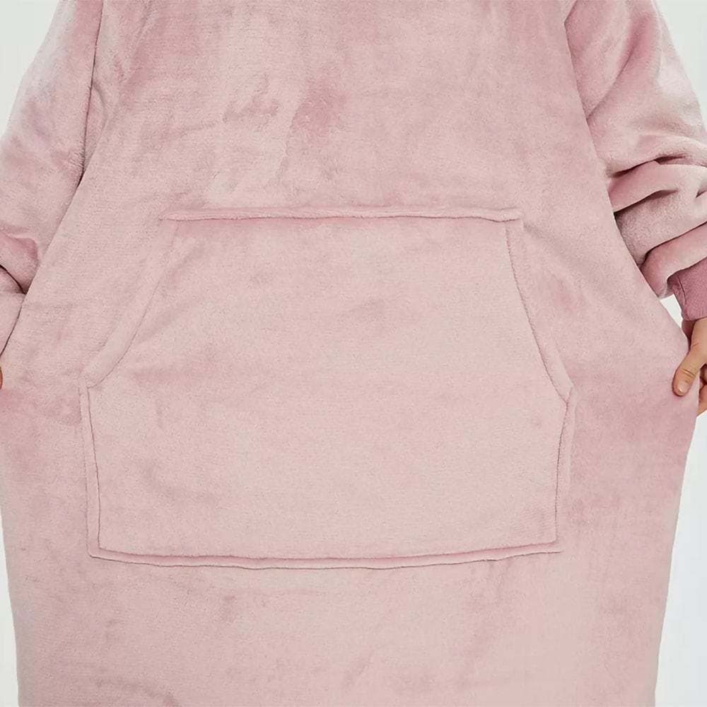 Oversized hoodie - Lyserød 120cm