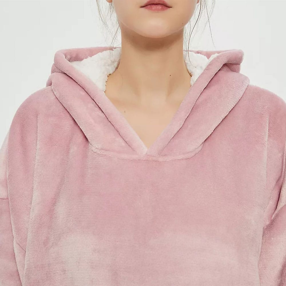 Oversized hoodie - Lyserød 120cm