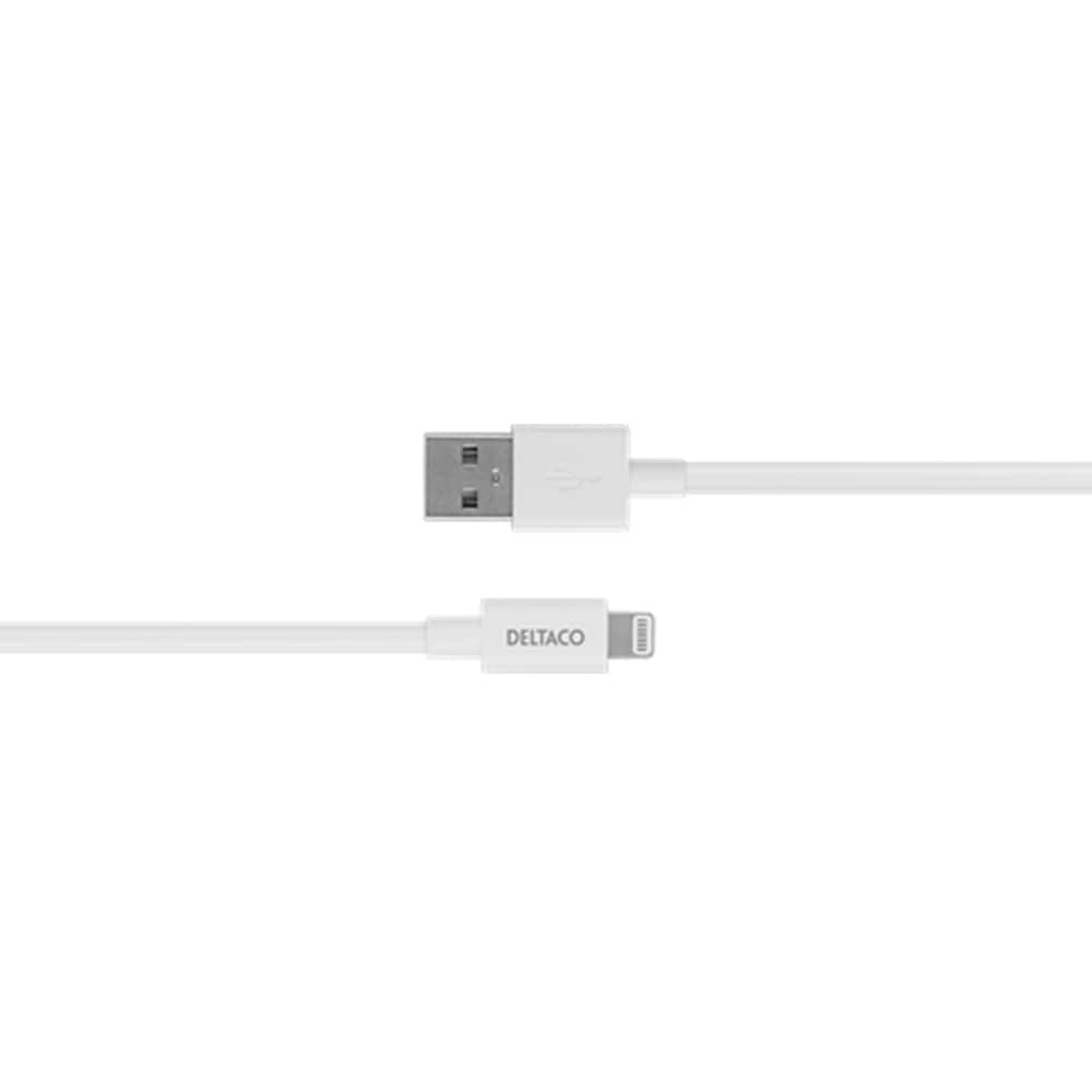 Deltaco USB Typ-C till Lightning kabel MFi 1m Hvid