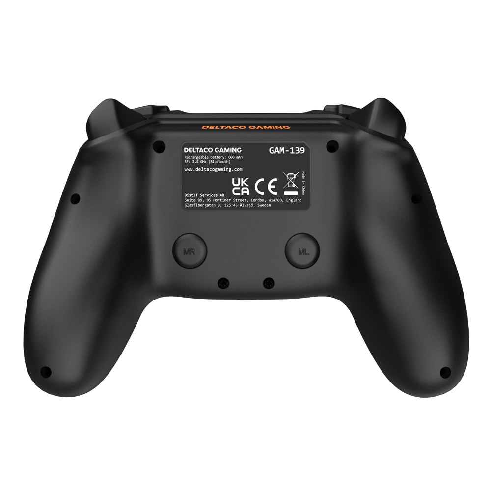 Deltaco Gaming Handkontroll till Playstation 4 Sort