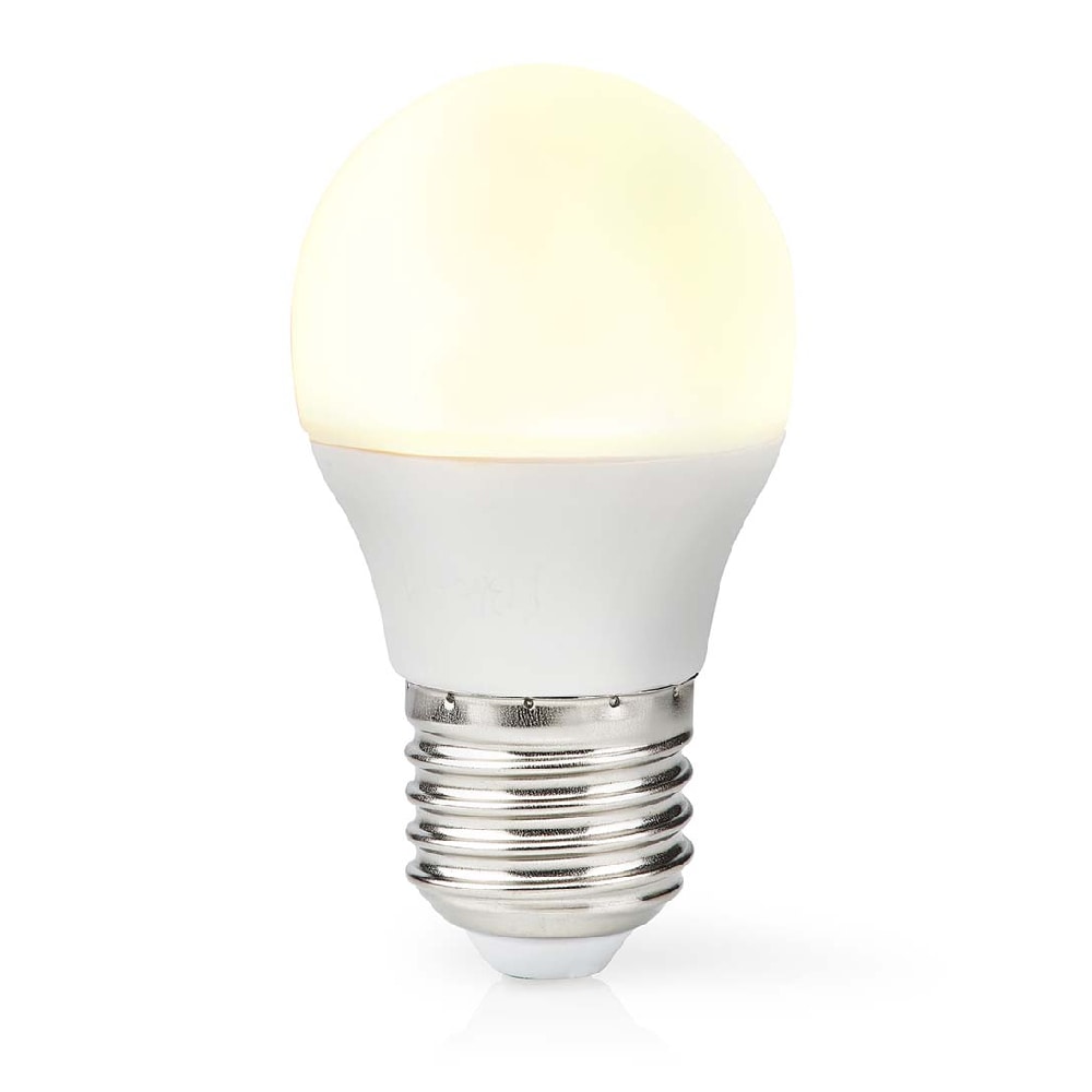 Nedis Frosted LED-pære Varmt hvidt E27, G45, 4.9W, 470lm, 2700K