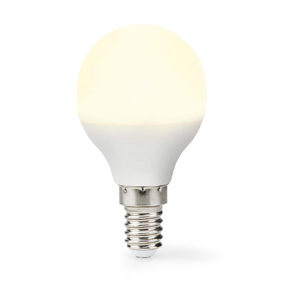 Nedis Frosted LED-pæret Varmt hvidt E14, G45, 4.9W, 470lm, 2700K