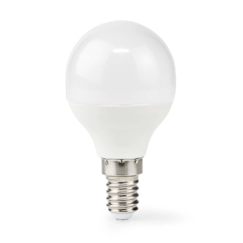 Nedis Frosted LED-pæret Varmt hvidt E14, G45, 4.9W, 470lm, 2700K