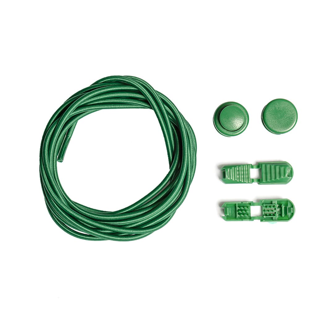 Elastiske snørebånd med trækfæste - grøn
