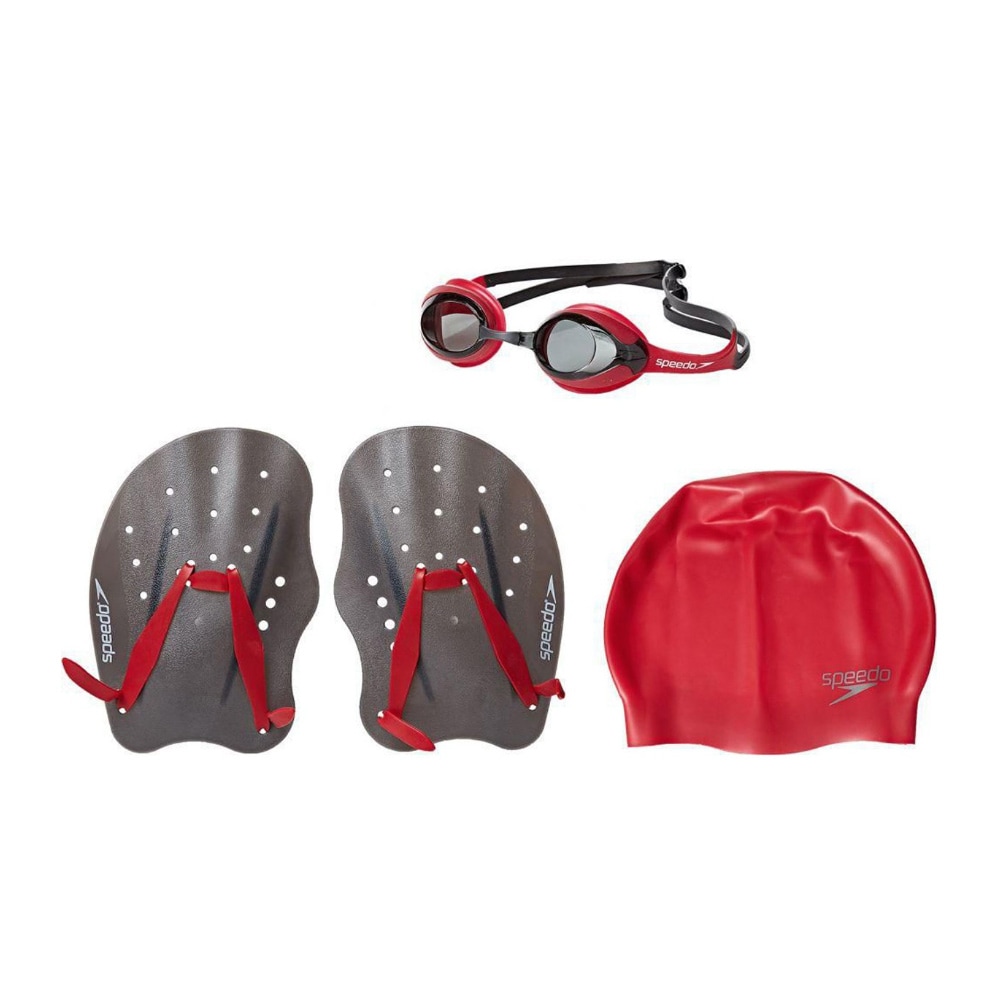 Speedo Svømmepakke med svømmebriller, badehætte  og svømmepadler