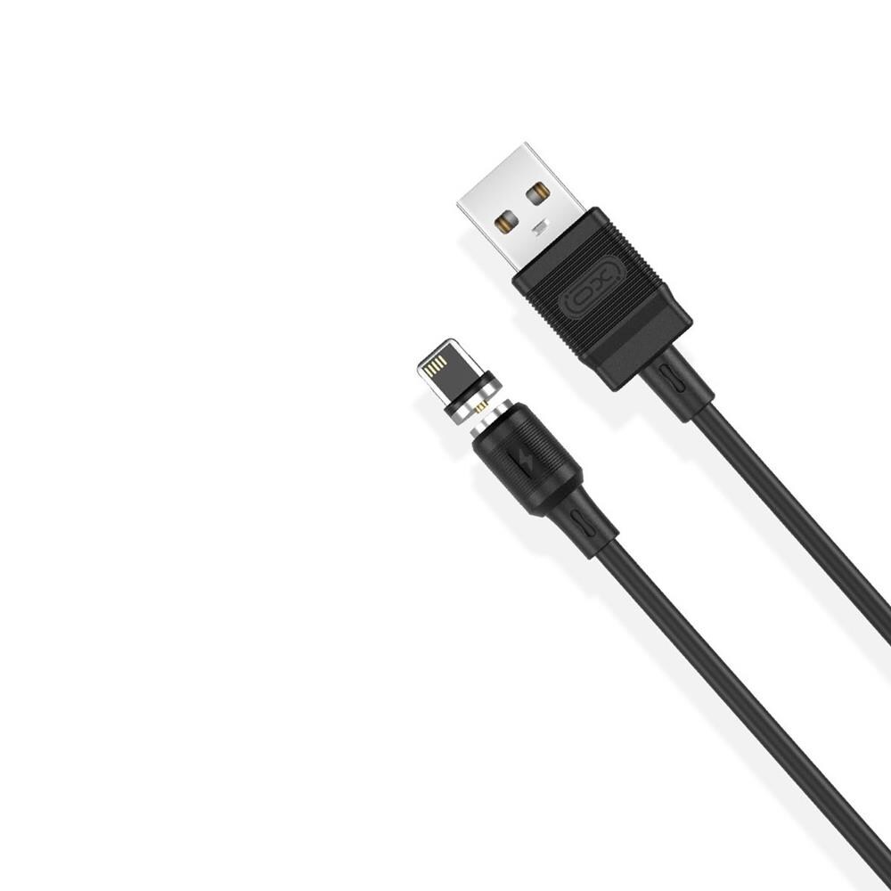 XO Magnetisk USB-kabel USB - Lightning 2,1A 1m Sort