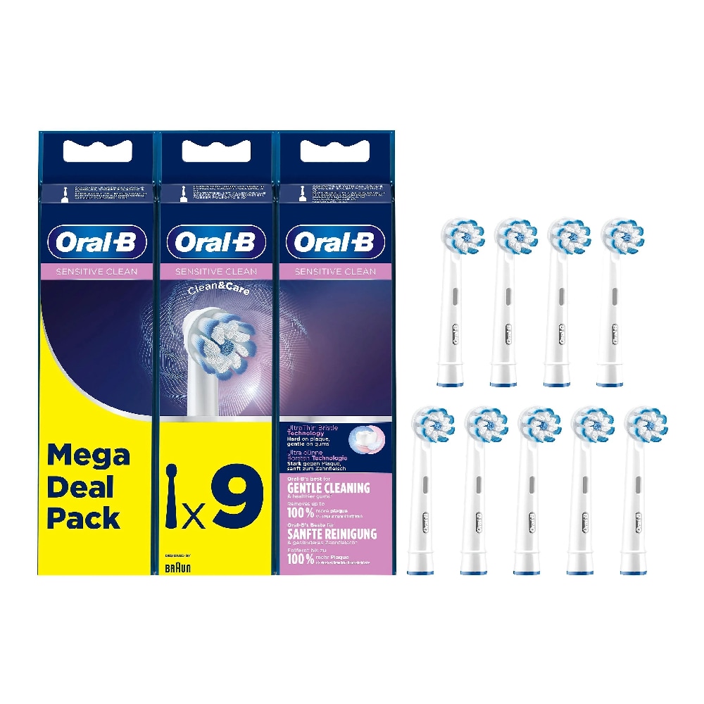 Oral-B Sensitive Clean Tandbørstehoved - 9-pak