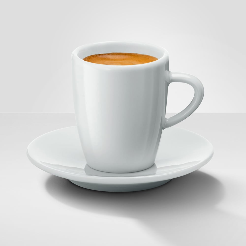 JURA Kaffekopper med underkopper 2-pak