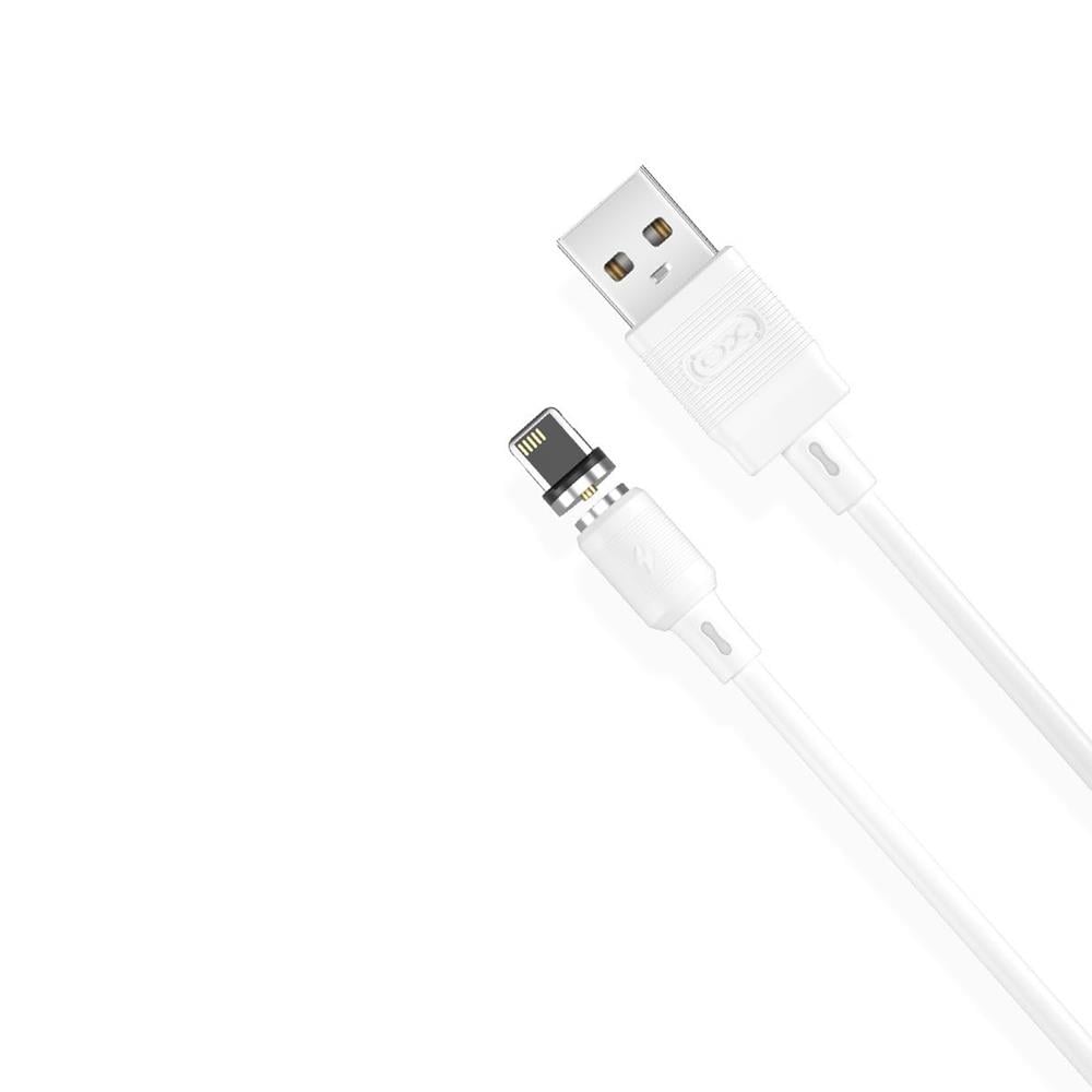 XO Magnetisk ladekabel USB-A - Lightning 2,1A 1m - Hvid