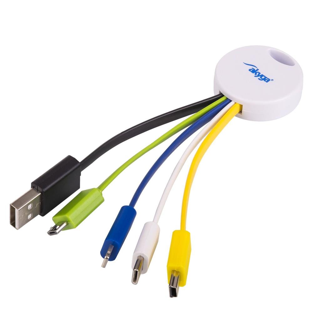 nåde slag Ulydighed Akyga Adapterkabel 5-i-1 USB-A med fire kontakter - Køb på 24hshop.dk