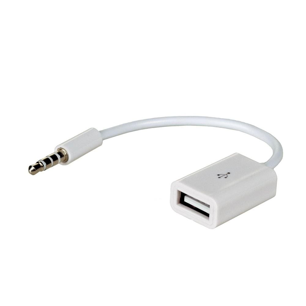 Akyga Adapter 3,5 mm-han - USB-A-hun - Hvid