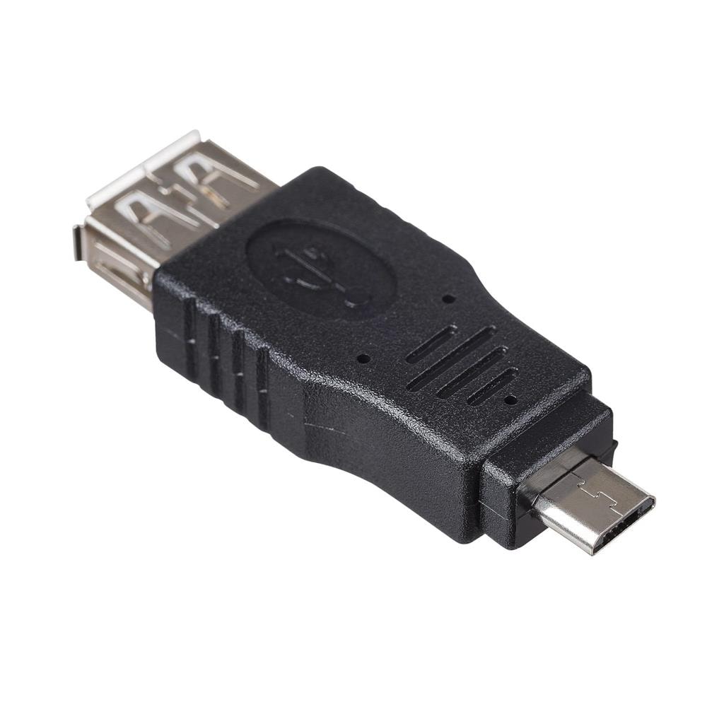 Akyga OTG-adapter Micro-USB-han (Type-B) - USB-A-hun  - Sort