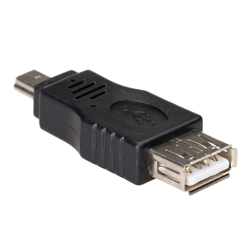 Akyga OTG-adapter Mini-USB-han (Type-B) - USB-A-hun - Sort