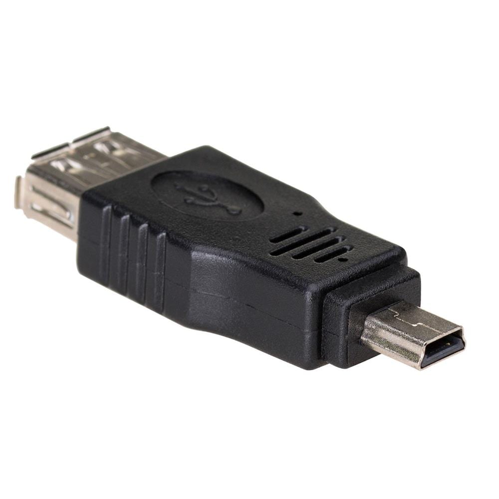 Akyga OTG-adapter Mini-USB-han (Type-B) - USB-A-hun - Sort