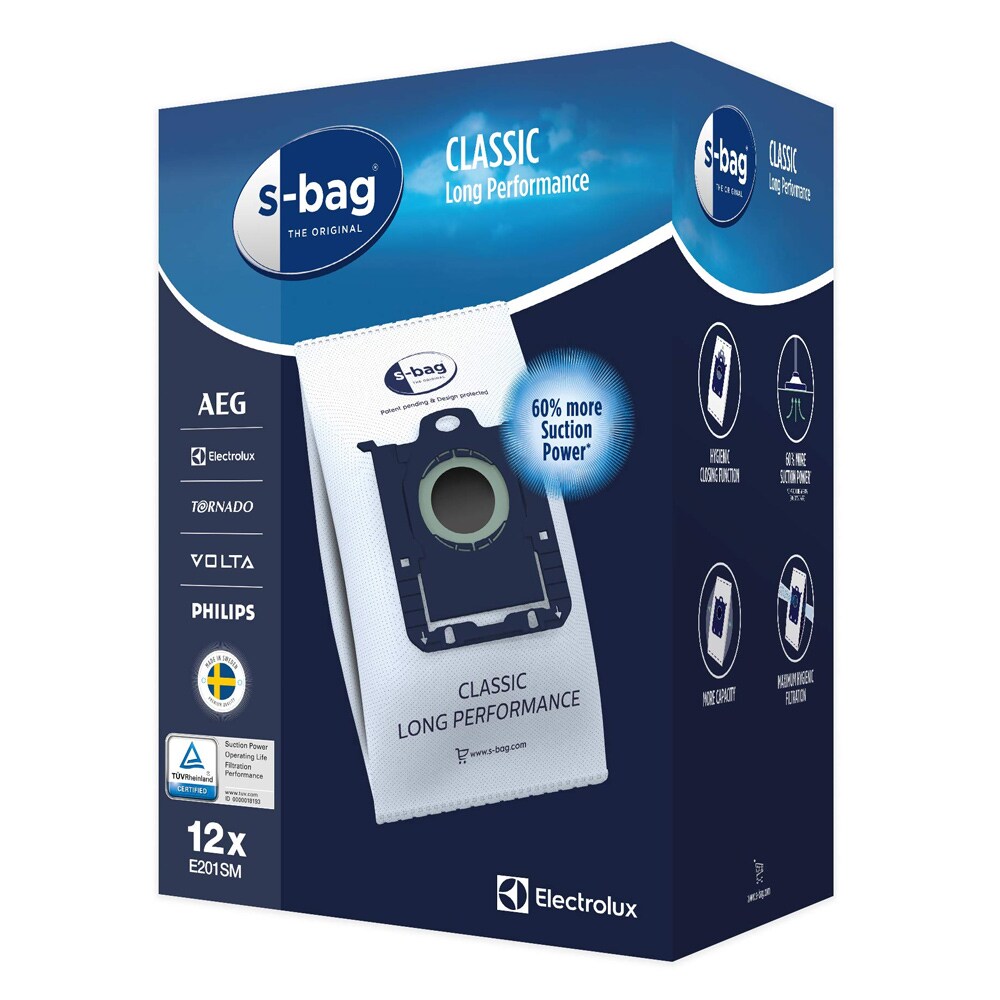 Electrolux S-Bag E201SM Støvsugerposer 12-pak