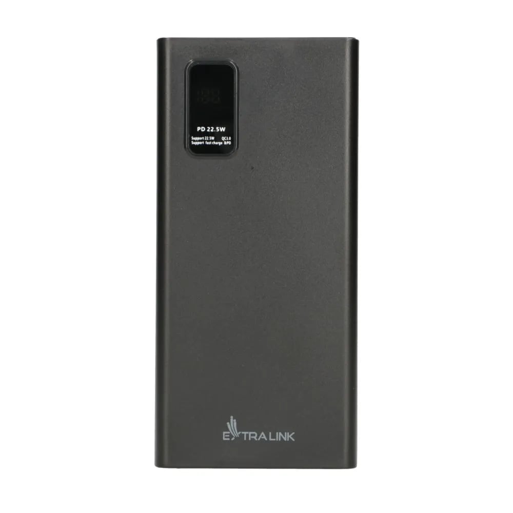 Extralink Powerbank EPB-067B, 10000mAh USB-C - Sort