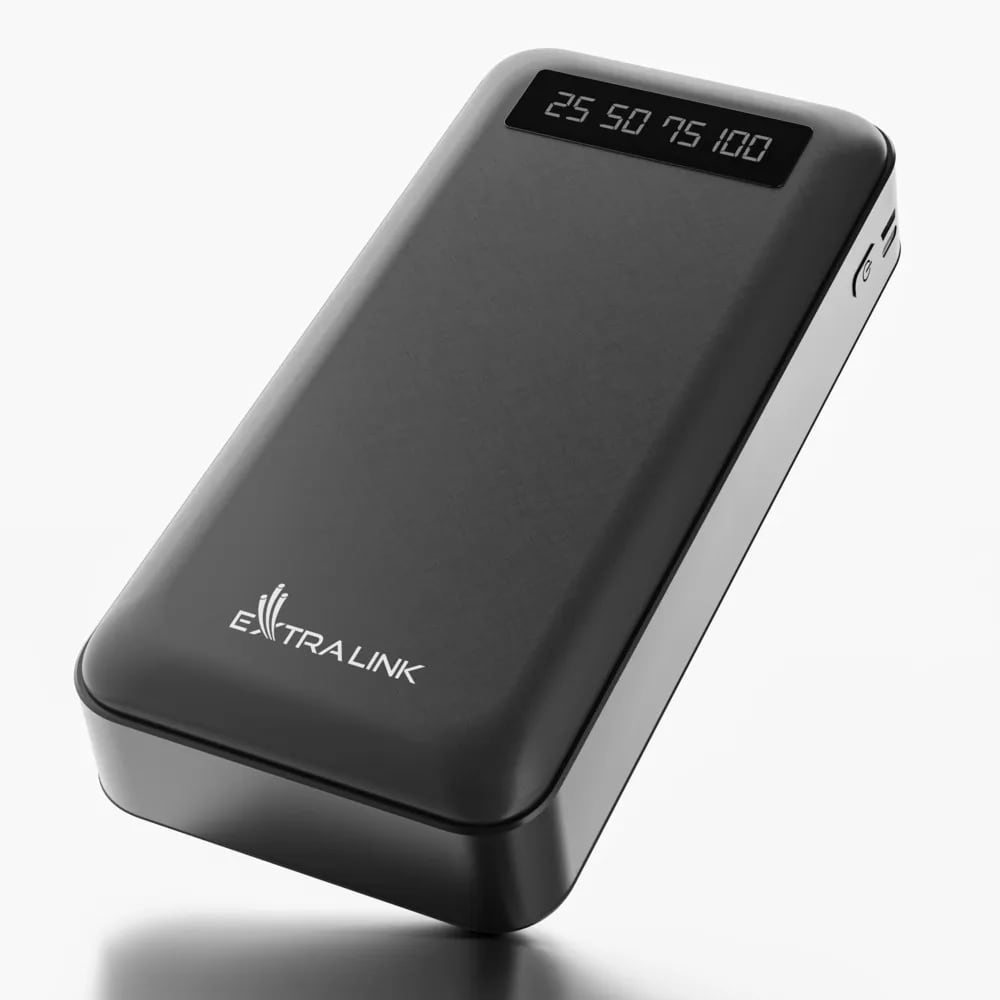 Extralink Powerbank EPB-084, 20000mAh USB-C - Sort