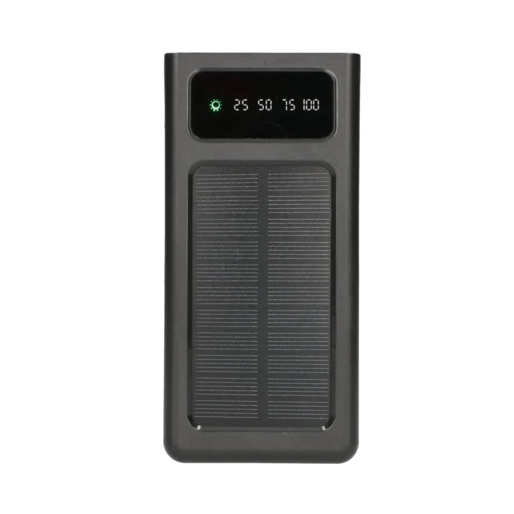 Extralink Powerbank med solcelle EPB-093, 30000mAh USB-C - Sort