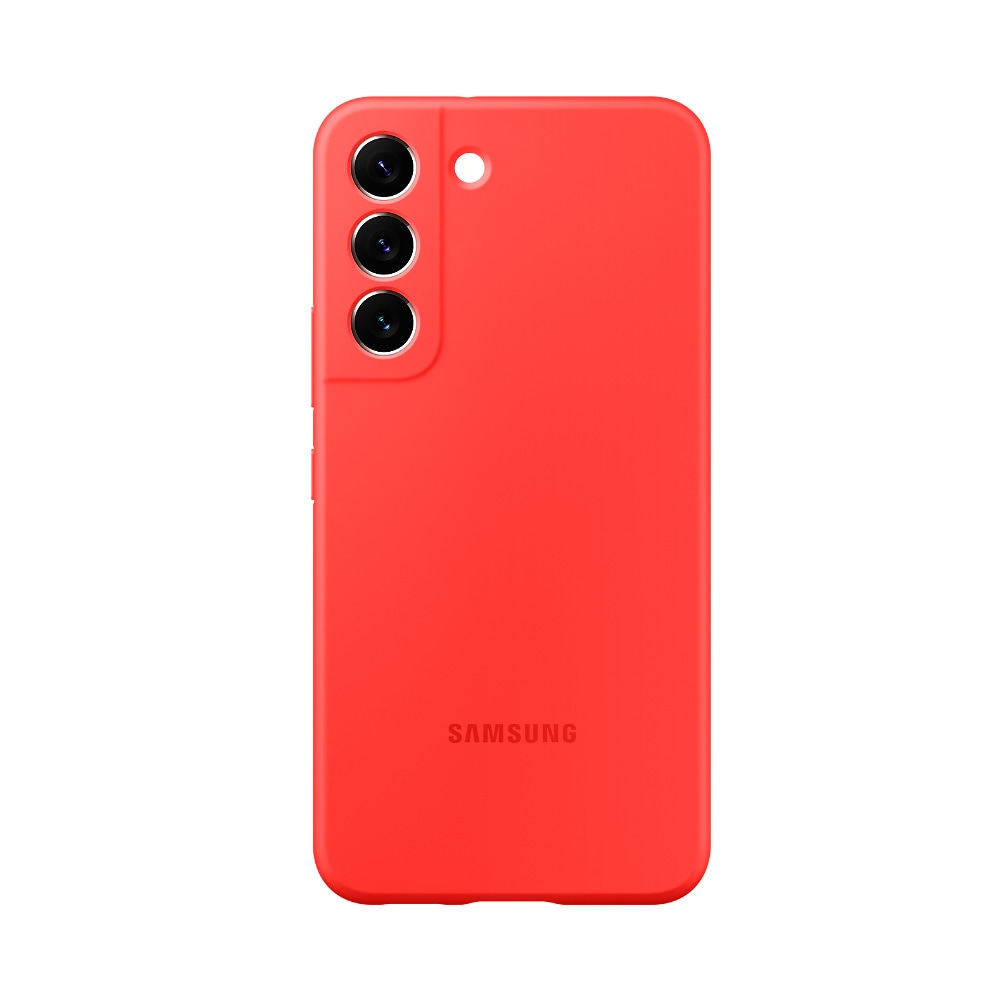 Samsung Silicone Cover til Galaxy S22 - Rød