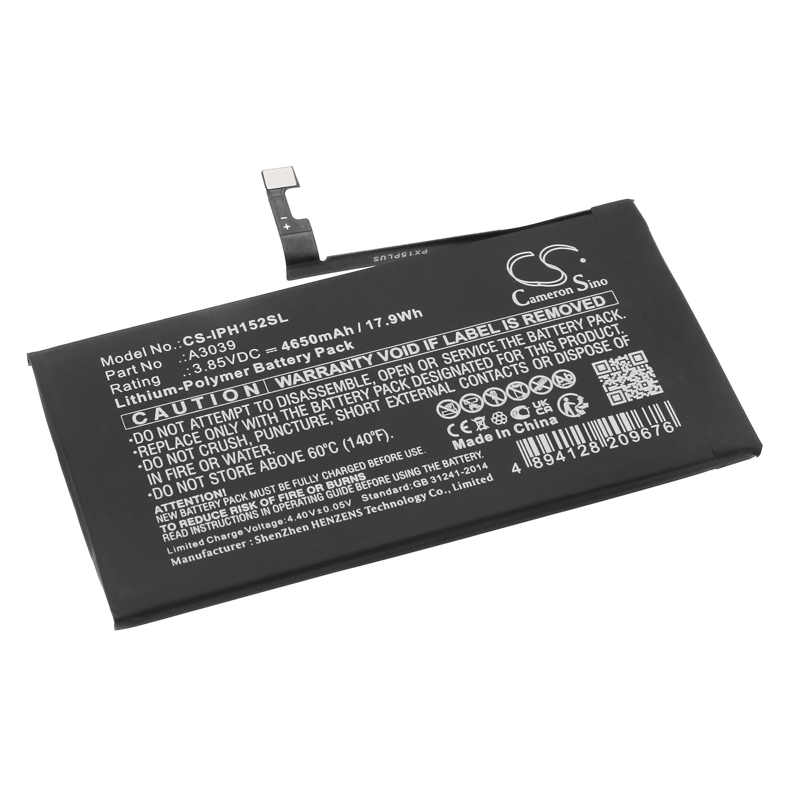 Batteri til SmartPhone, mobil til Apple iPhone 15 Plus