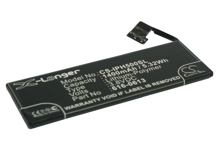 Batteri til SmartPhone, mobil til Apple iPhone 5, MD645LL/A, MD644LL/A og andre.