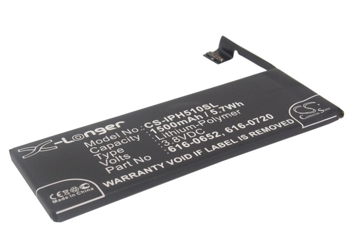 Batteri til SmartPhone, mobil til Apple iPhone 5s, A1234, A1528 og andre.