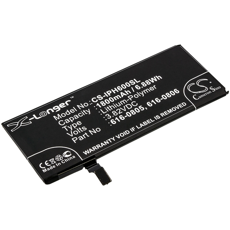 Batteri til SmartPhone, mobil til Apple iPhone 6, A1586, A1589 og andre.