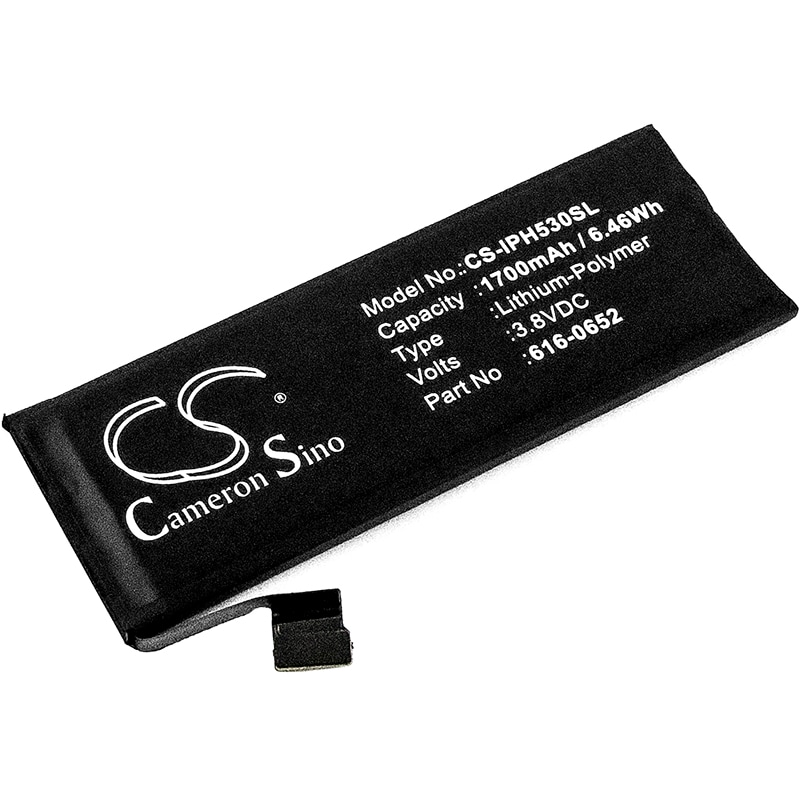 Batteri til SmartPhone, mobil til Apple iPhone 5s, A1234, A1528 og andre.