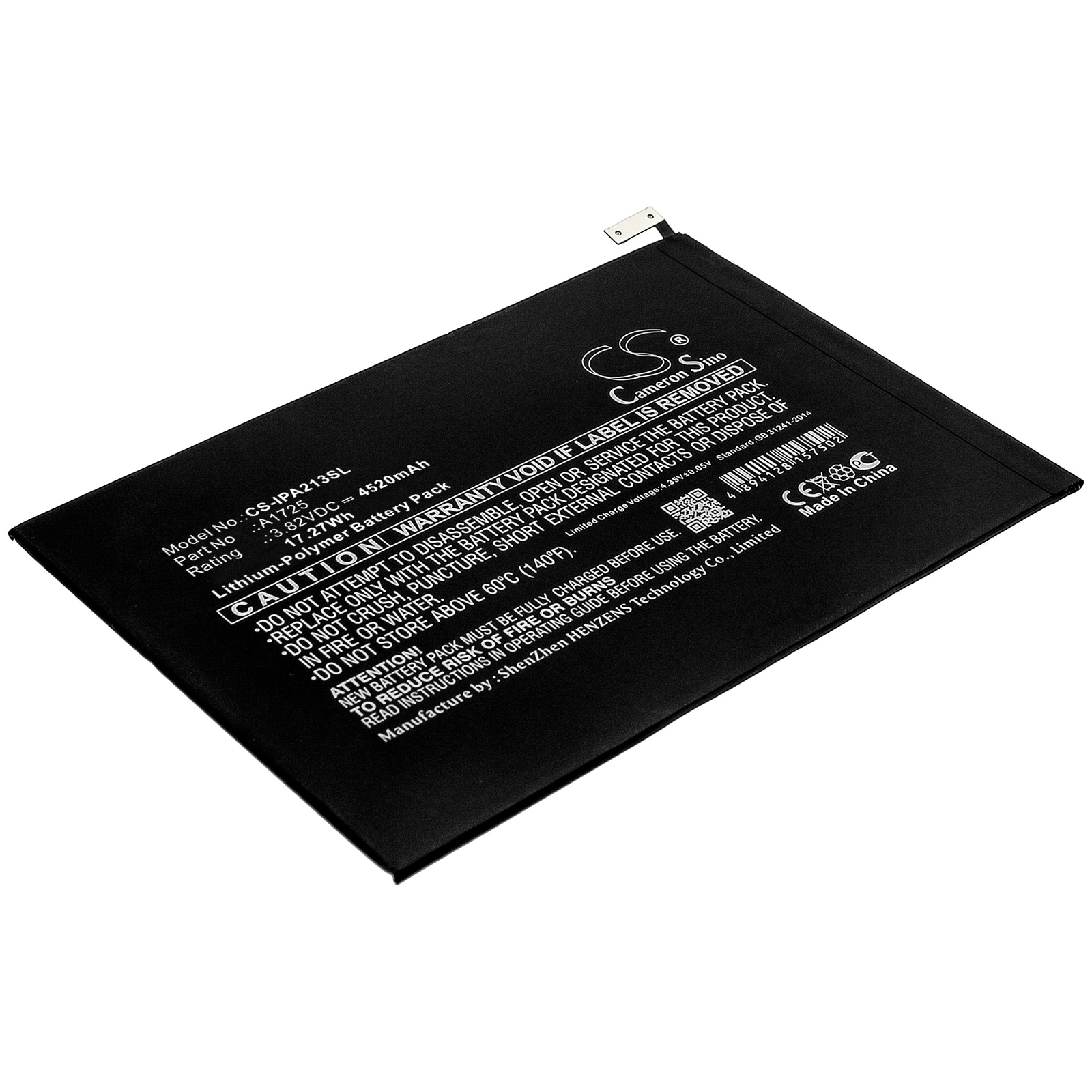 Batteri til tablet til Apple iPad mini 5, MUQX2LL/A, A2133 og andre.