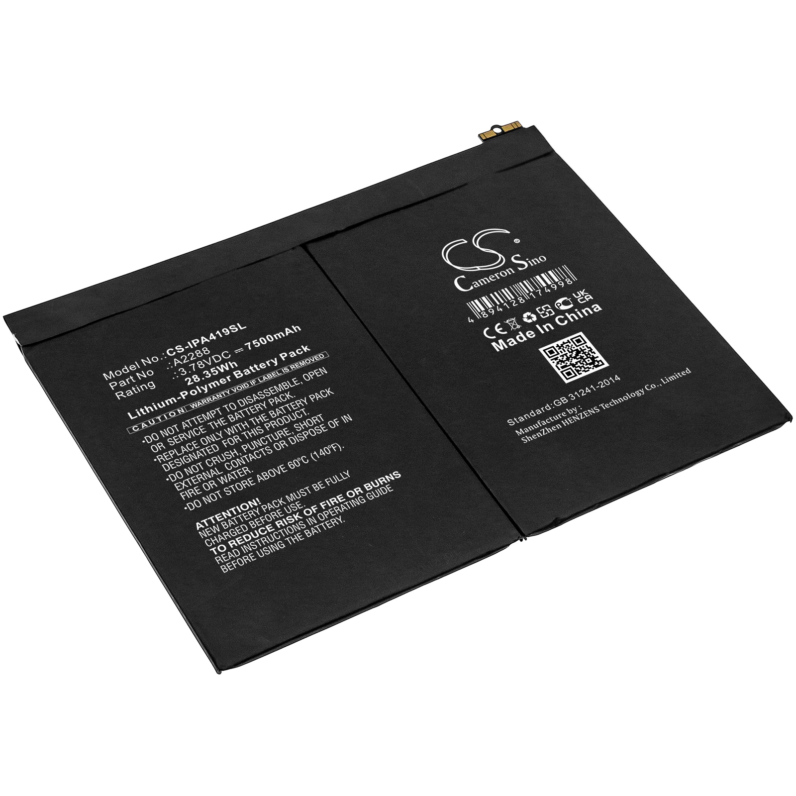 Batteri til tablet til Apple iPad Air 4, iPad Air 4 10.9" 2020, A2324 og andre.