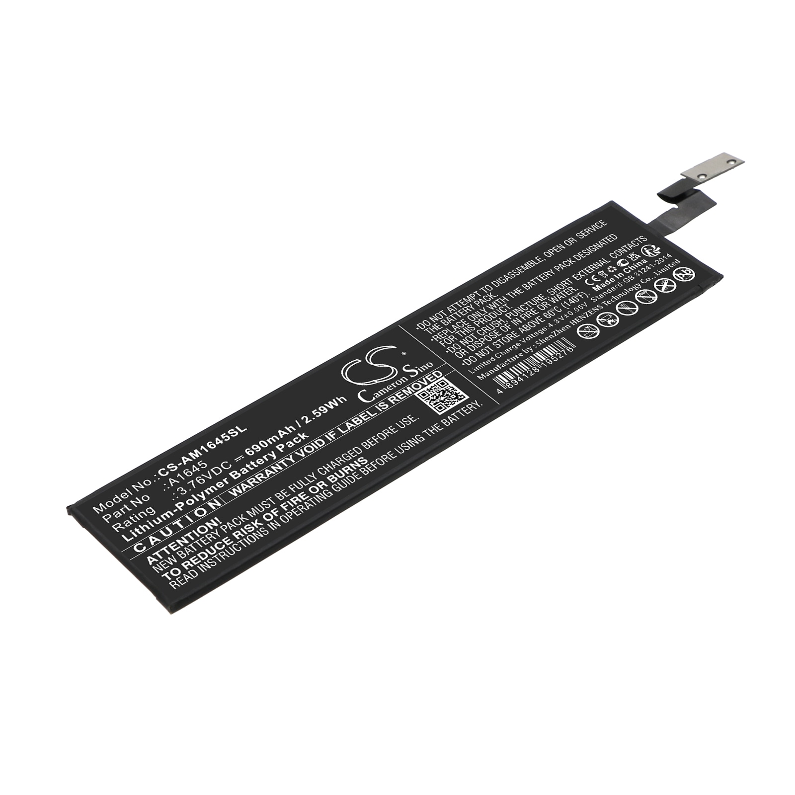 Batteri til tastatur, mus til Apple Magic Keyboard, MLA22B/A osv.