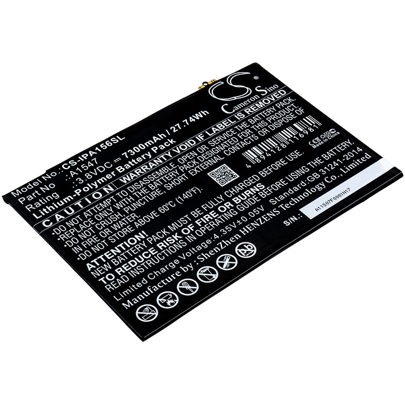 Batteri til tablet til Apple iPad Air 2, iPad Air 2 WiFi, iPad 6 og andre.