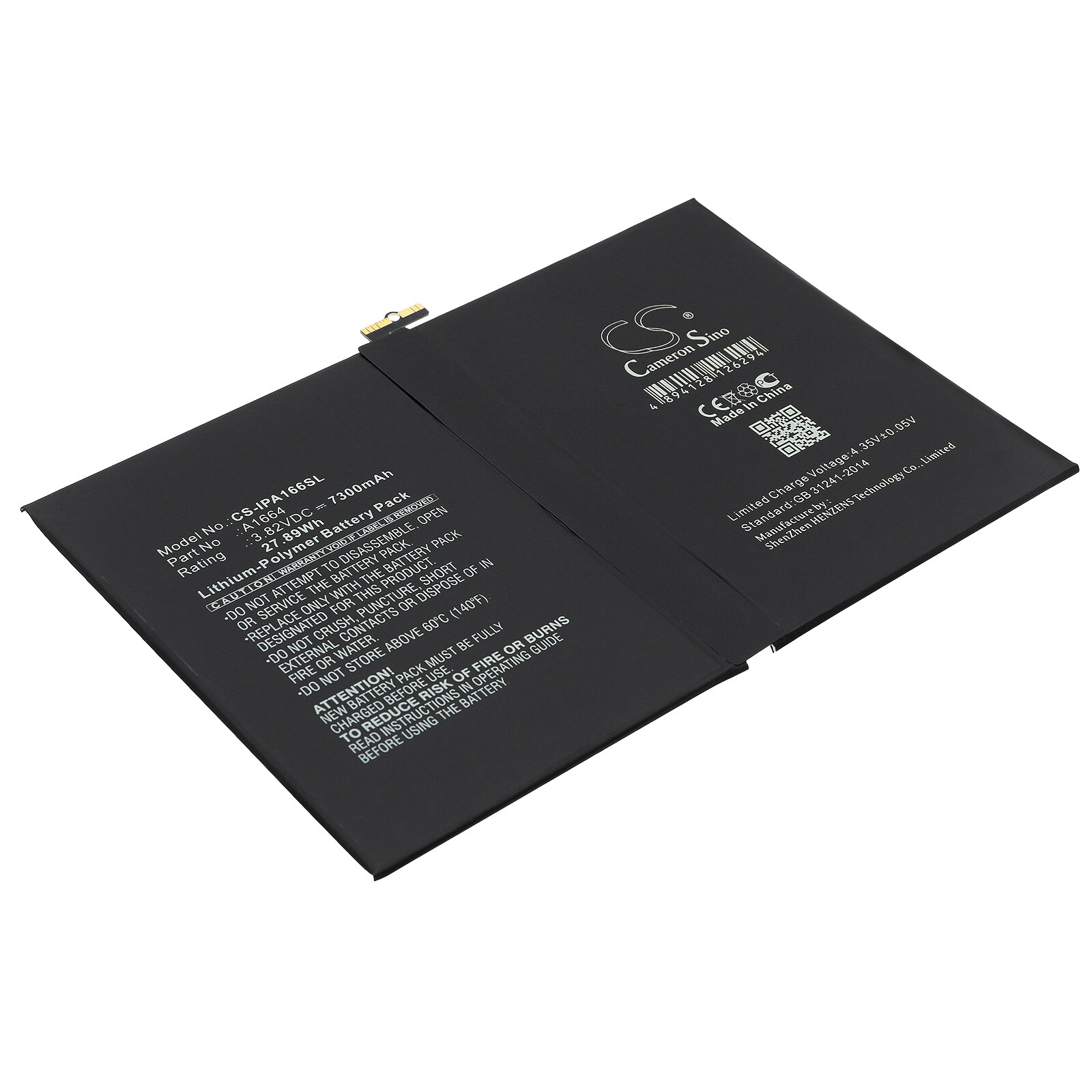 Batteri til tablet til Apple iPad Pro 9.7, A1673, A1675 og andre.