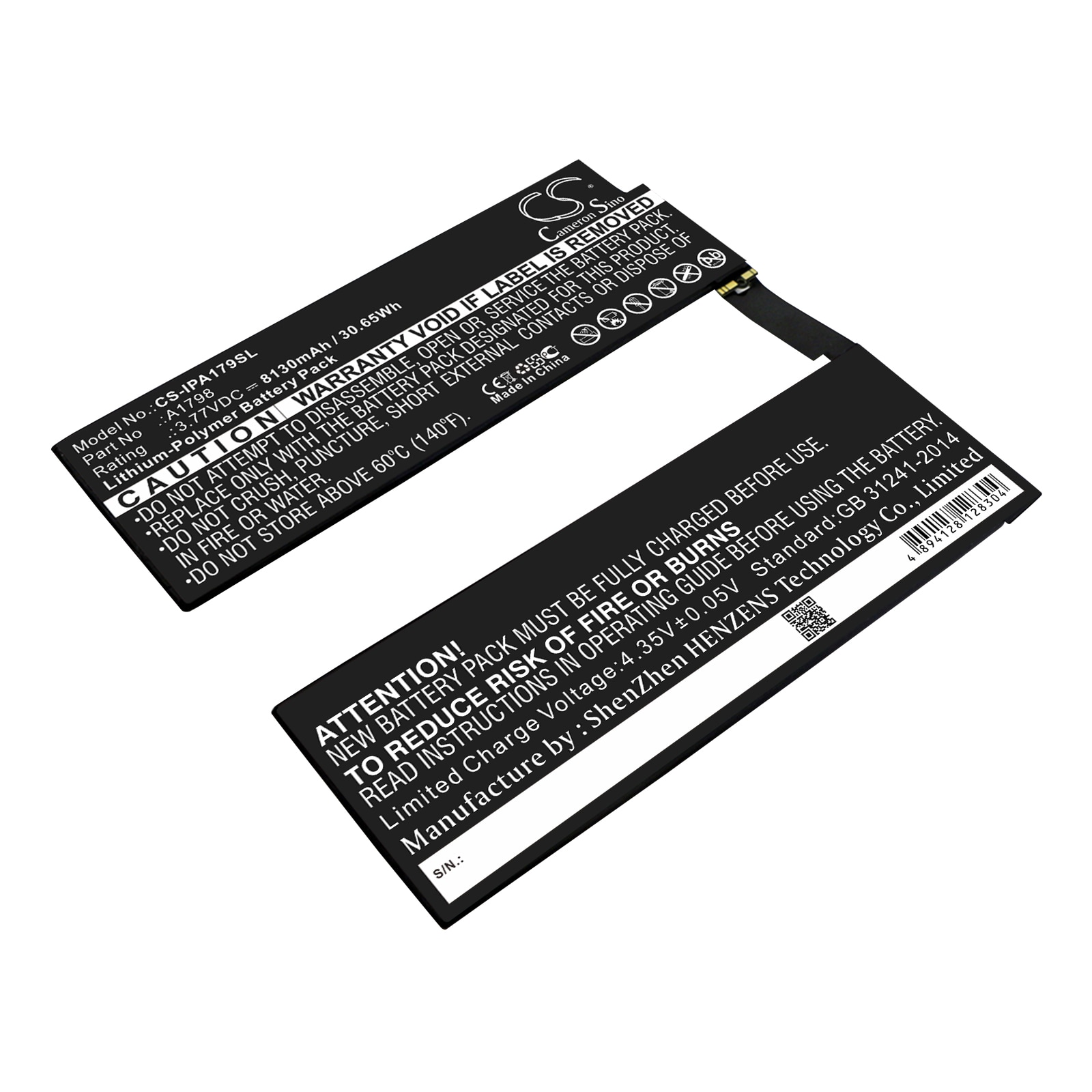 Batteri til tablet til Apple iPad Pro 10.5", MQDT2LL/A, iPad Pro 10.5 2017 og andre.