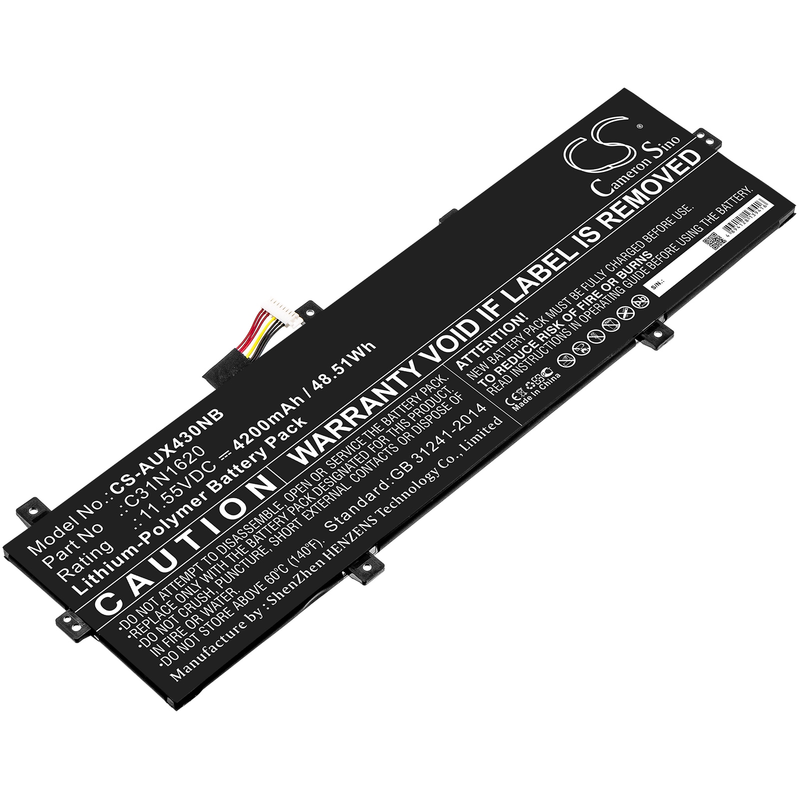 Batteri til notebook, laptop til Asus BX430, BX430UA, BX430UQ og andre.